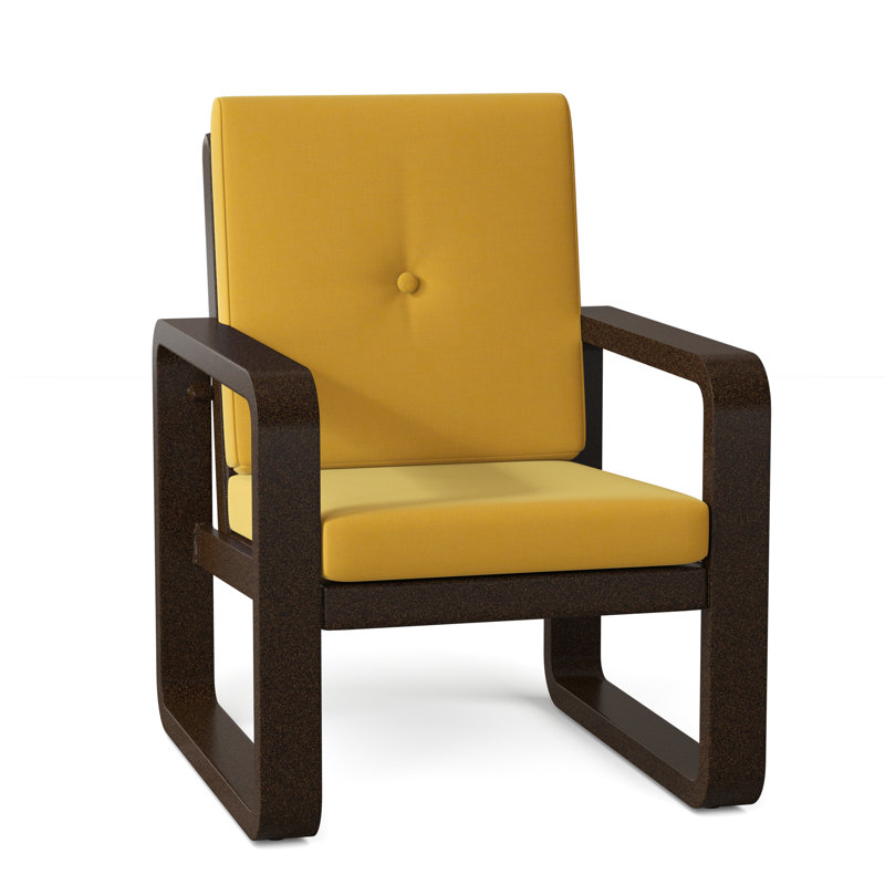 Vale Outdoor Dining Armchair, Canvas Bird's Eye Sunbrella® Canvas, Chestnut Brown