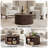  Lift-Top Coffee Table with Hidden Storage & Open Shelf, Round 31.5” Wooden Cocktail Table for Living Room, Brown Finish with Black Metal Frame