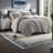 Cozy Cable Knit Chenille Bedding Set, Full/queen Size, Modern Gray Design