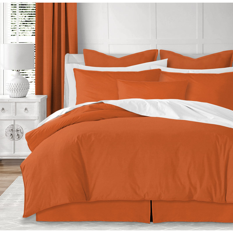 Eastport Twill Cotton Coverlet Set, King Coverlet + 2 Shams, Red