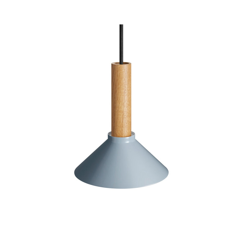 Emblem 1 - Light Pendant, 12" H x 14" W x 14" D, White Oak, Gray Blue