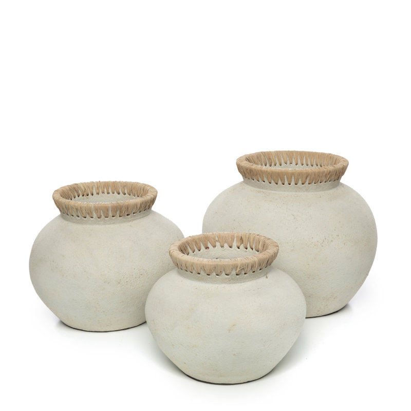 Alisynn Table Vase, 27cm H x 33cm W x 33cm D, Natural/Concrete
