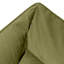 icon Natalia Velvet Adults Bean Bag Armchair and Pouffe, Ready Filled Large Beanbag and Footstool Forest Green-90562464