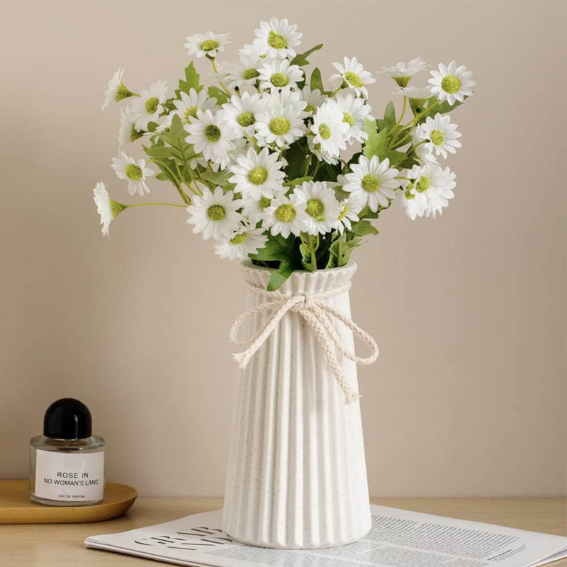 Ceramic Table Vase, Natural White