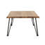 Natural And Matte Black Coffee Table With Hairpin Leg