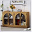 Grande armoire de rangement à 4 portes avec buffet et 4 tablettes réglables pour la cuisine et la salle à manger