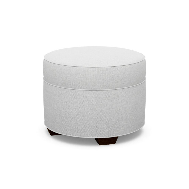 Ottoman Shop Round Ottoman, Walnut, 7245-70, Polypropylene/Olefin