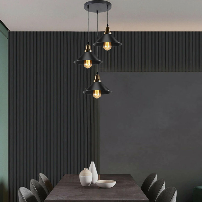 3 - Light Black Cone Pendant
