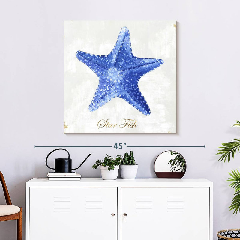 Brampt Blue Starfish, 30" H x 30" W
