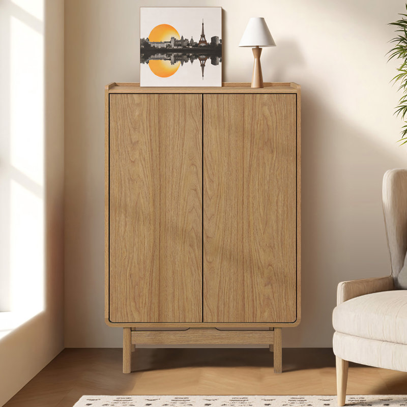 31.1'' W Oak Accent Cabinet with Doors