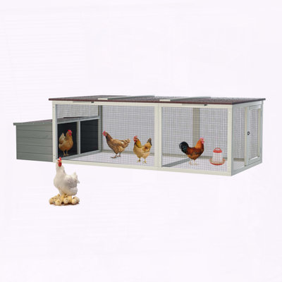 Large Wooden Chicken Coop with Run