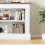 Console 63 po avec rangement ouvert à 3 niveaux, longue table d'entrée et canapé derrière le canapé pour le vestibule, le couloir et le salon