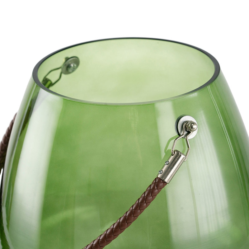 Glass Table Vase, 8.1" H x 8.7" W x 8.7" D