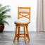 Tabouret à hauteur de comptoir 24 po avec siège en tissu beige - Option tendance et pivotante luxueuse-1697825035-1697825037
