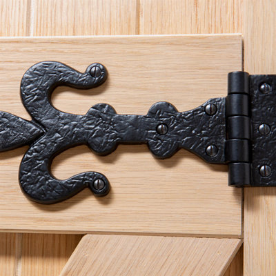 Hammer & Tongs - Fleur De Lis T-Hinge - W235mm - Black