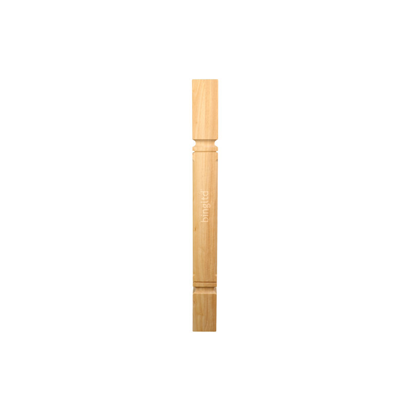 Piédestal rond en bois franc, Brun