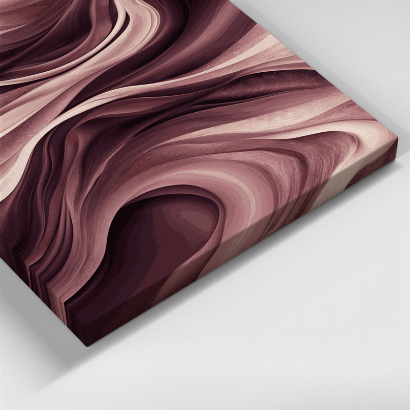 Paysage abstrait, art mural sur toile brune 72, H 36 po x l 24 po