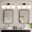 Cantara Modern Black 3-Light Vanity Fixture With Milk White Globe Glass Shades