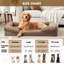 Lit pour chien avec support orthopédique en mousse à mémoire de forme, traversins, housse lavable facile à nettoyer, doublure imperméable et fond antidérapant-121101188-121101185
