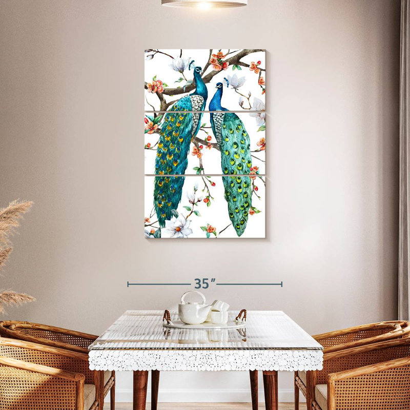 Brampt Paradise Birds I, 65" H x 42" W