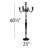 60.5'' H Metal Floor Candelabra-647803262