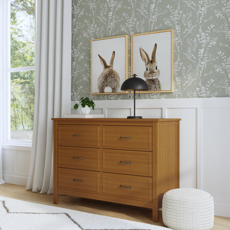 Charlie 6-Drawer Double Dresser, Chestnut