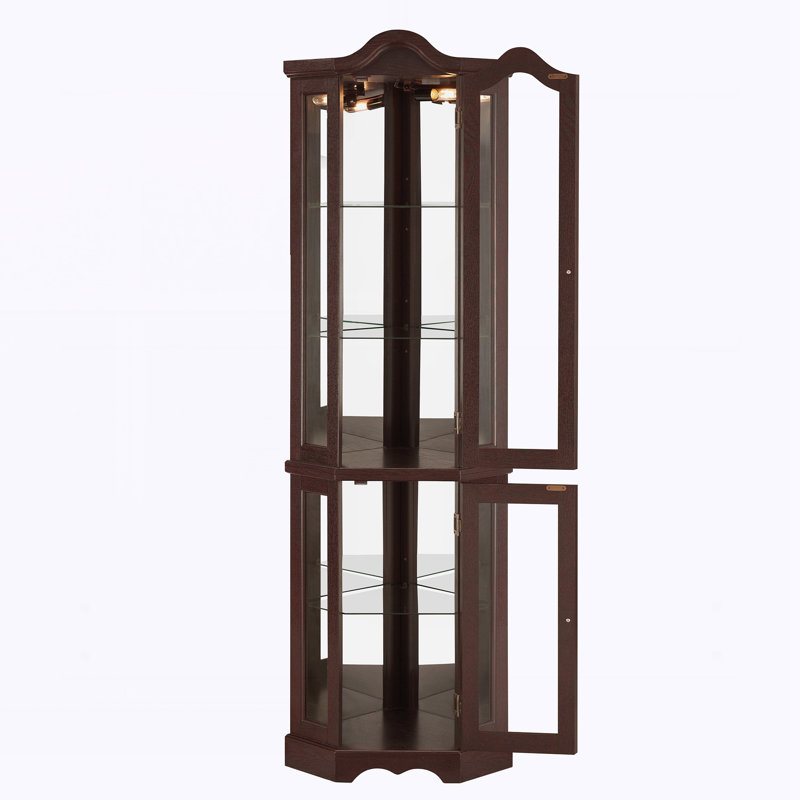 Cabinet d'angle avec ampoule, Cerise foncée