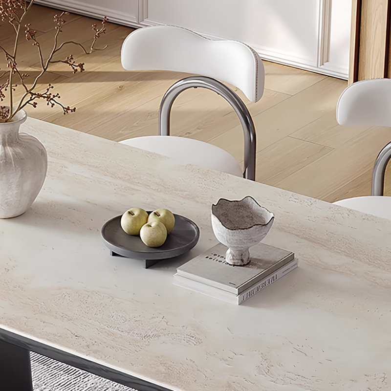 Table de salle à manger haut de gamme de style antique, H 29,5 po x L 62,9 po x l 31,4 po
