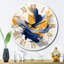 Horloge murale en métal foncé foncé et doré-93382781