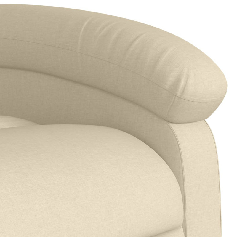 Reclining Massage Chair, Cream Fabric, Power