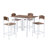 Farmhouse 5-Piece Counter Height Drop Leaf Dining Table Set With Comfortable Chairs For 4, Space-Saving And Stylish Design, Dining Table Set