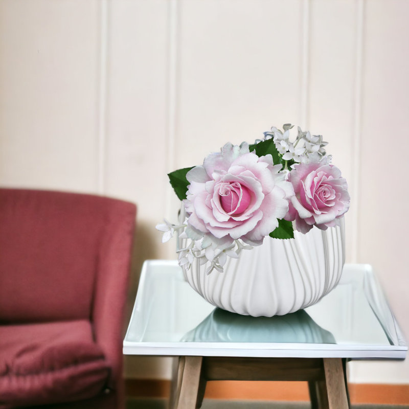 Gouldner Ceramic Table Vase, White