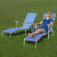 CHAISE EN ACIER EN ACIER - BLEU / BLANC