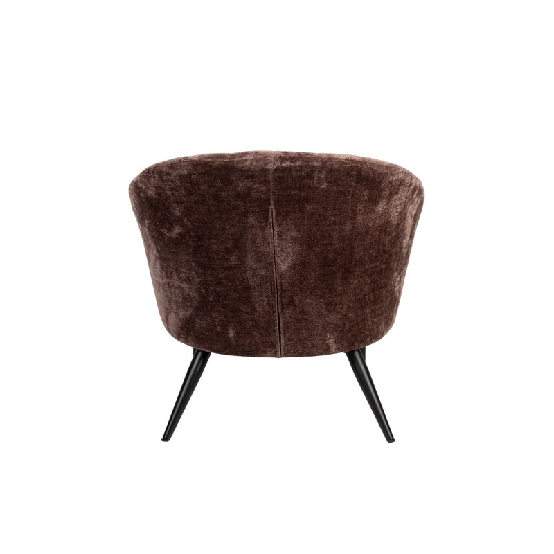 Georgia Barrel Chair, Brown, 17"H x 22"W x 20"D