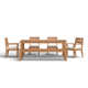 Adagio 6 - Person Rectangular Teak Outdoor Dining Set with Cushions
