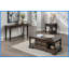 Table basse traditionnelle en placage de bouleau espresso pour le salon - style classique avec base en X et amp; Assemblage facile