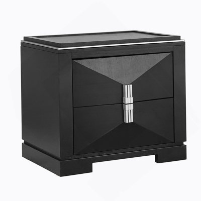 Nightstand, 2-Drawer Side Table, End Table With Storage, Small Bedside Table For Bedroom, Living Room