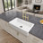 Durable White Ceramic Apron Front Undermount Kitchen Sink with Deep Basin and Reversible Installation Design