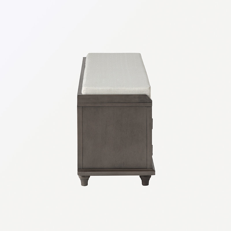 Banc de rangement Bitha, gris