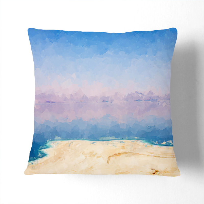 Abstract Square Cushion, 55cm H x 55cm W x 20cm D, White