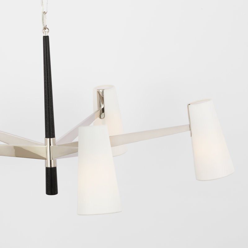 Olina 5 - Light Chandelier, Polished Nickel/Ebony