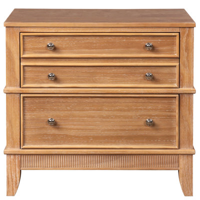 3 Console Table For Living Room - Natural Finish, Solid Wood Construction, Handles Entryway Look, Pine And , Full Extension Glide