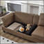 Design moderne et classique avec clous, causeuse de salon 2 + 3 places et canapé en cuir, similicuir rembourré brun-1039300805