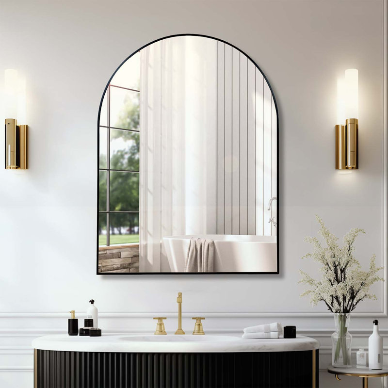 Miroir mural 30 po x 40 po, Noir