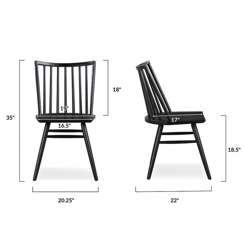 Shania Solid Wood Slat Back Dining Chair & Reviews 