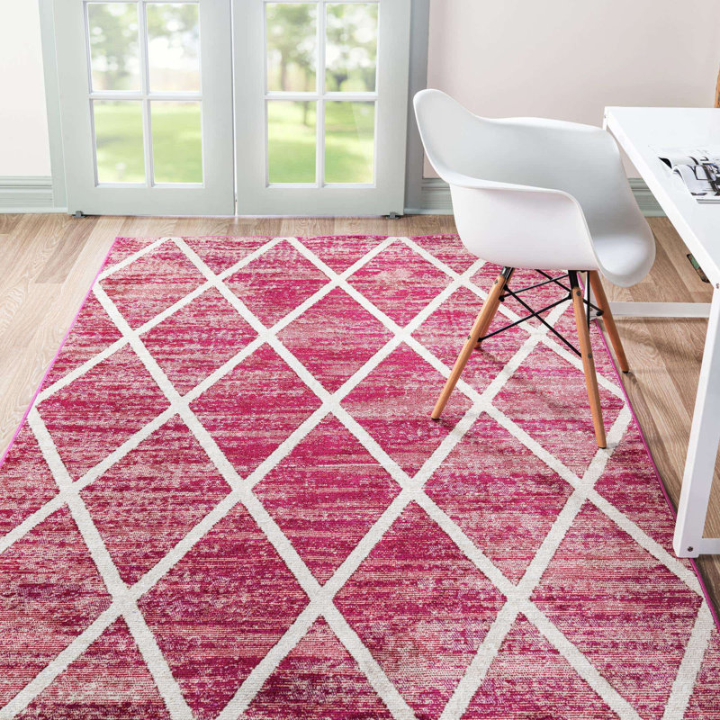 Geometric Indoor Rug, Rectangle 5'1" x 8'