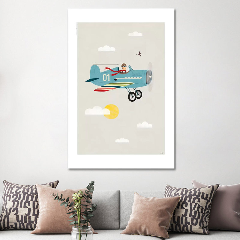 Plane by TomasDesign - Wrapped Canvas Print, 152.5 cm H x 101.5 cm W