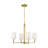 Thomas O'Brien Coughlin 4 Light Dining Room Chandelier With White Linen Shade-171525164-171525162