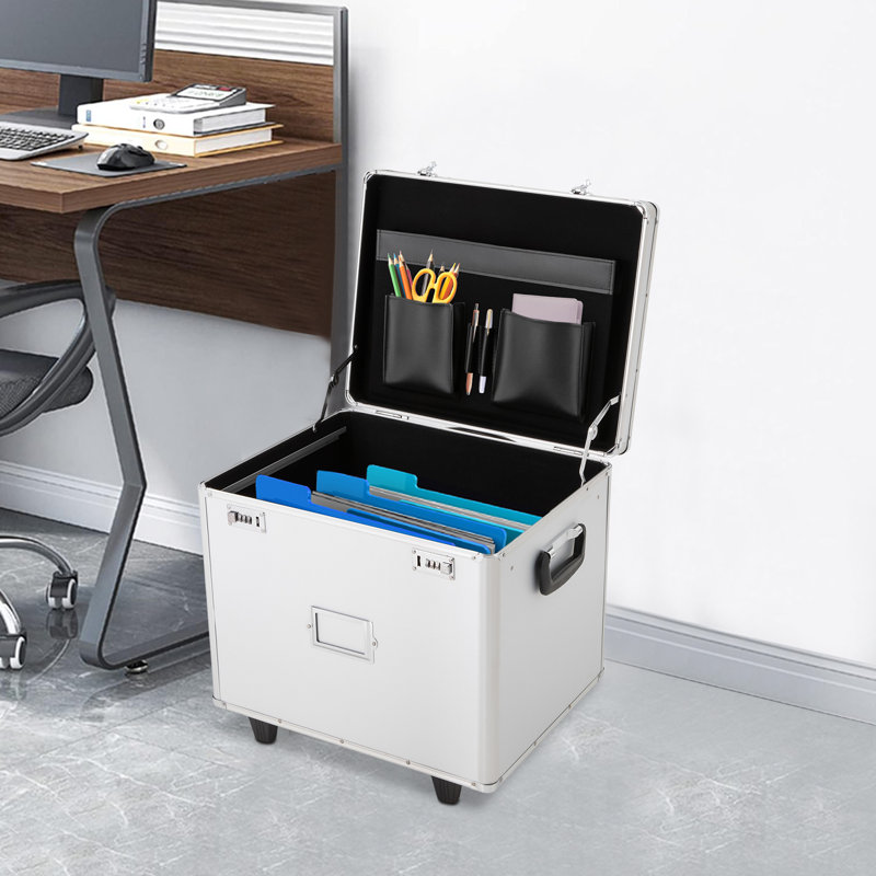 Lockable File Box with Wheels