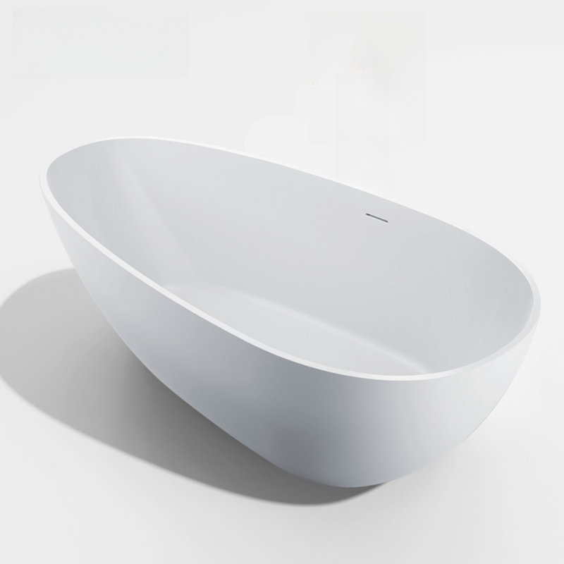 Modern Contracted Stone Bathtub, White
